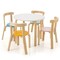 5 Piece Wooden Kids Activity Table and Chairs with Storage Friendly Design